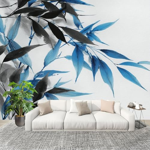 Papel Pintado Salón Dormitorio Bambú En Estilo de Pintura A Tinta - Fotomurales Pared Tejido No Tejido Decorativos Murales Obra de Arte Fotográfico Moderno Decoración de Paredes (200x140 cm)