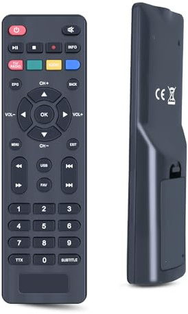 RYQIF Telecomando di ricambio adatto per TeleSystem Digital Terrestrial Decoder TS6815 T2HEVC DVB-T2 HEVC HD HDR HLG
