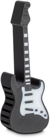 LUMIREX Gitarren Plektrum Halter, Plektrum Box mit Schwarzes Mini Gitarre Design, Praktischer Plektren Aufbewahrungsbehälter, Gitarrenzubehör Geschenke für Gitarristen Musikliebhaber Gitarrenpraxis