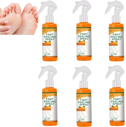 Foot Peeling Spray, Removal Dead Skin, Moisturized and brighten skin, Smoothing Dry & Cracked Feet, Multi - Use for Hands & Joints,knee,ankle,elbow,Exfoliating Peeling Calluses on Feet (6PCS)