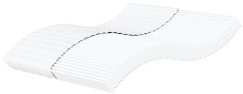 Zentexion skummadrass vit 200 x 210 x 17 cm hårdhetsgrad H2 H3, vändmadrass 22D PU-skum med ventilerande stickat överdrag för sovrum och gästrum
