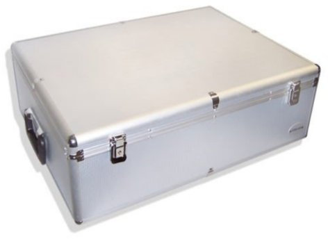 MediaRange Koffer für CDs und DVDs für 1000 DJs, silberfarben