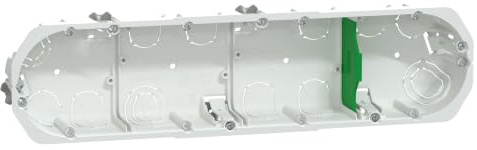 Schneider Electric - Boîte d'encastrement Multifix - 4 postes 71 mm - Diam. 67 mm - Prof. 40 mm