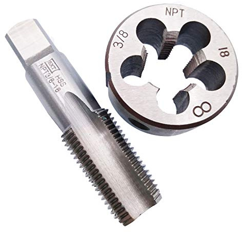 Taraud HSS 3/8-18 NPT et matrice 3/8-18 NPT droite