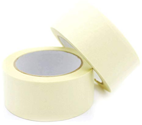 Mailshack Natural Masking Tape for Indoor and Outdoor use. Ideal for DIY Painting Decorating, Residue Free. Size 48mm x 50m - Pack of 12