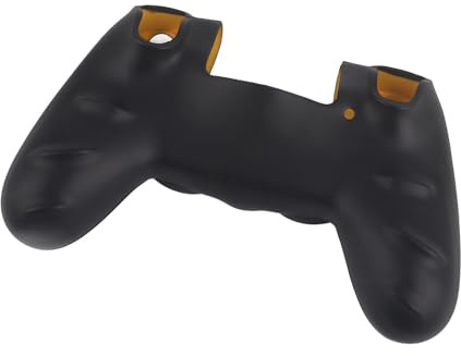 Controller Skin, Controller Abdeckung, weiche Silikonhülle Skin Grip Shell Cover für Playstations 4 Controller(Schwarz Gelb)