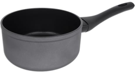 Arcos Serie Kaula | Cazo Antiadherente 16 cm | Aluminio Forjado | Recubrimiento QuanTanium | Apta cualquier cocina | Mango Efecto Frio | Sistema ahorro energético | Apta lavavajillas | Color Negro | Recubrimiento QuanTanium, apta para cualquier cocina. Mango efecto frío, ahorro, lavavajillas.