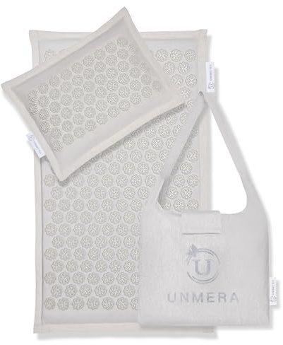 Ensemble tapis d'acupression et oreiller, rembourrage en lin écologique naturel et fibre de coco, pour soulager les douleurs du dos et du cou, sciatique, maux de tête et relaxation musculaire, livré