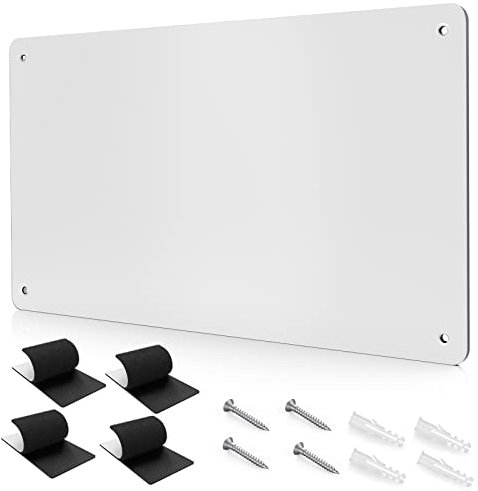 43.5 x 30 cm Blanche Métal Tableau magnétique - pour Afficher Lettres Magnétiques, Chiffres, Animaux, De La Poésie, Pots à épices, Notes, Photos