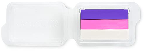 Snazaroo 1117001 Barnsmink Split Cake Mini Set Flora, 3 vattenbaserade sminkfärger, lätt att tvätta, hudvänlig för karneval, halloween – färger: Lila, rosa, vit
