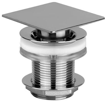 Robinet de vidange Gessi 1 1/4 avec vidange ouverte pour lavabos sans trop-plein, robinet à tige min. 6mm/max.3mm, 29081, Coloris: Optique Finox