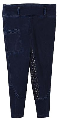 Rydale Kids Riding Tights Boys Girls Junior Jodhpurs Equestrian Breeches (as8, Age, 13_Years, Regular, Denim)