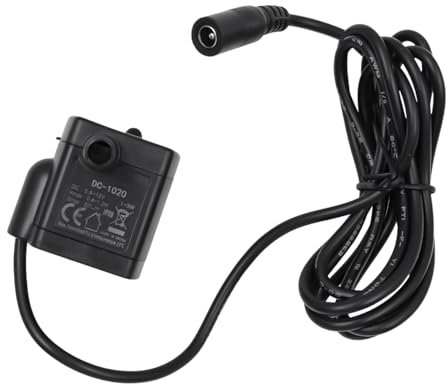 POFET Mini Submersible Water Pump, DC 5–12V 200L/H Solar Fountain Pump with 1.5m Cable, Quiet Motor for Aquarium, Fish Tank, Cat Fountain, Hydroponics, Small Garden Water Feature