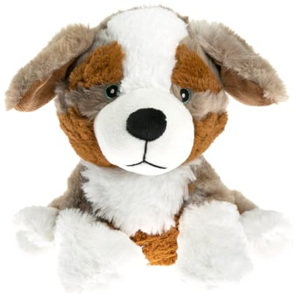 PELUCHO - Bouillotte Peluche Chien Berger - Bien-Être, Chaleur et Douceur - Micro-Ondable - Grains de Blé et Fleurs de Lavande - Fabriquée en France