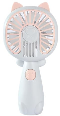 Teksome -Handventilator, tragbarer -Handventilator | -Handventilator, wiederaufladbar über USB | Persönlicher Ventilator mit niedlicher Katze, Handventilator, wiederaufladbarer
