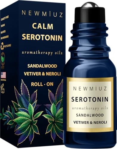 Rouleau d'huile essentielle calme pour soulager le stress, bois de santal, vétiver, détresse, relaxation, rouleau d'aromathérapie, auto-soins pour sac à main