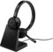 Jabra Evolve 65 TE kabellose Stereo-Kopfhörer, Unified Communications Zertifiziert, 12-Stunden-Akku, USB-A mit Ladestation - Schwarz