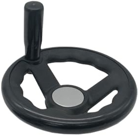 3 Speichen Handrad Schwarz Rundes, 100mm Handrad mit Handkurbel Drehgriff, Fräsmaschine Drehmaschine Zubehör Ersatz