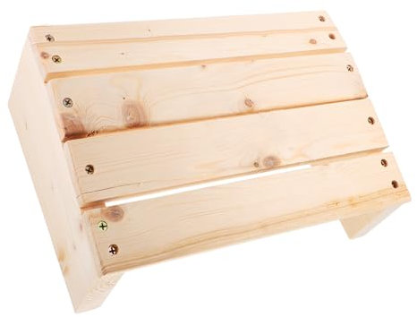 VILLCASE Holz Fußhocker Für Büro Schreibtisch Fußhocker Sitzhocker Fußstütze Unter Schreibtisch Für Beinstütze Hocker Aus Holz