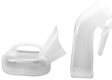 COLLBATH Lot de 2 Pots de Chambre Portables en Plastique Grosse Capacité, Faciles à Transporter pour Camping et Voyage, Adaptés aux Personnes Âgées et Garçon et Filles