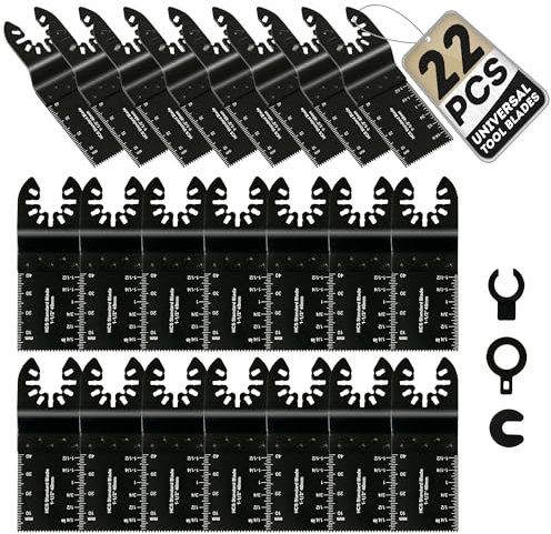 Coselena 22-Piece Multi Tool Blades Set – Heavy-Duty Oscillating Saw Blades for Wood, Plastic, and Soft Metal – Universal Fit for Precision Cutting with Most Oscillating Hand Tools
