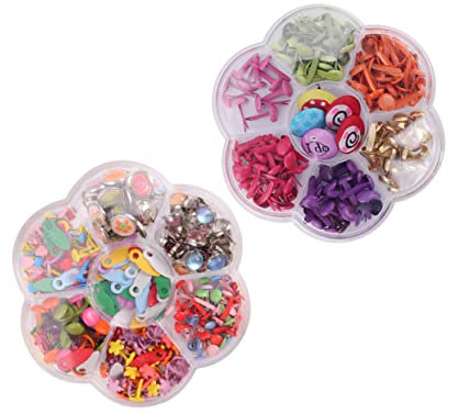 NUOBESTY Boxen Mixed Metal Brads Für Junge Mädchen Bunte Sichere Bastelmaterialien Für Kreative Projekte Und Scrapbooking