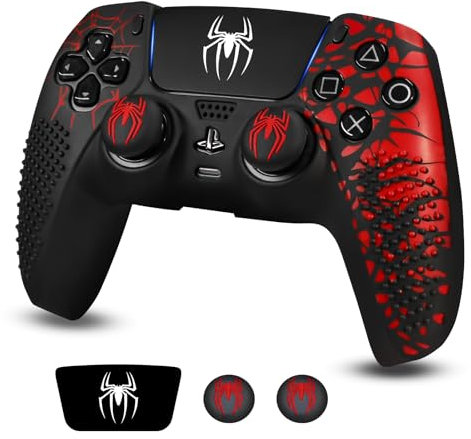 for ps5 Controller Cover Skin,JORREP Anti Slip Silicone Case per Controller PS5 Con spazi per la Presa Del pollice,adesivi per il Touch Pad e adesivi per la copertura