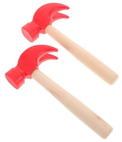 Vaguelly Holzhammer Spielzeug 2 Stück Für Kinder rutschfest Handlich Interaktives Hammerspielzeug Aus Holz Pädagogisches Werkzeugspielzeug Für Jungen Und Mädchen Für Kreative