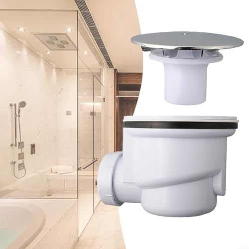 Sifone per doccia, flusso rapido, facile da pulire, per vasca doccia, copertura di scarico della doccia, scarico laterale del bagno