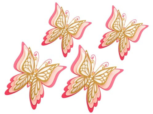 TOYANDONA 4stücke Butterfliegen Wandaufkleber Abnehmbare Wanddekoration Für Kinderzimmer Hochzeiten Und Partys Effekte Vielseitige Wandsticker Für Verschiedene Anlässe