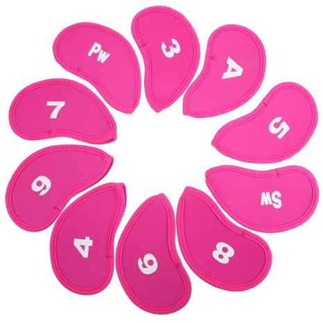 BELLIFFY 10pcs Golf Supplies Club Cover Portable Golf Club Covers for Woods Putter Head Lightweight Fashionable Head Guards