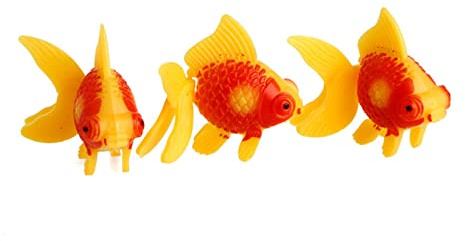 ZEKANXX 3 Pack Plastik Künstlich Bewegendem Fisch Goldfisch Verzierung Kleine Fische Dekorationen Für Aquariumfische Für Nicht Giftig