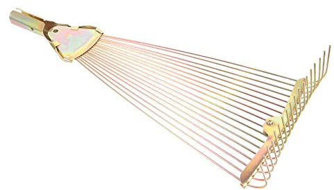 TOYANDONA Rastrillo de Acero Plegable para Jardín sin Mango, Herramienta Manual para Hojas y Tierra, Compacto y Ligero para Jardinería y Cuidado del Césped