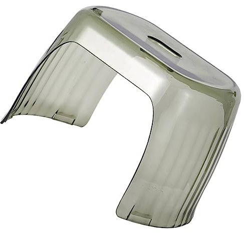 DECOMELODY Tabouret Pour Toilettes Transparent Vert, Marchepied Antidérapant Compact, Repose-pieds Ergonomique Pour Salle De Bain, Aide à La Position Accroupie, Usage Familial Et Adulte