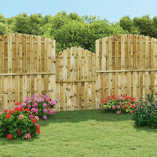 Générique Portail de Jardin Bois de pin imprégné 100x150 cm, Quincaillerie, Clôtures & barrières, Portillons, Vert, (Poids 13KG)