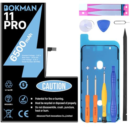 bokman Akku für iPhone 11 Pro 6500 mAh