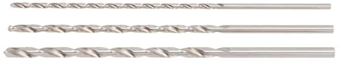 Lawnoval 3pcs Extra-Long HSS Wood Drill Bit Set 6/8/10mm x 300mm Spiral Auger for Deep Holes in Softwood Hardwood Plywood Chipboard Plastics