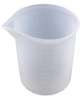 SWETRACE Vaso Medidor de Silicona Flexible 100 Ml con Escala, Reutilizable para Resina Epoxi y Manualidades, Taza Práctica Antideslizante para Bricolaje y Fundición de Joyas