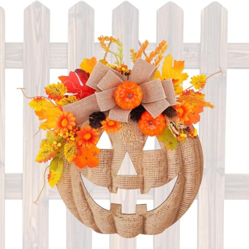 Höstlig Dekorationskrans Konstgjord girlang för Halloween och