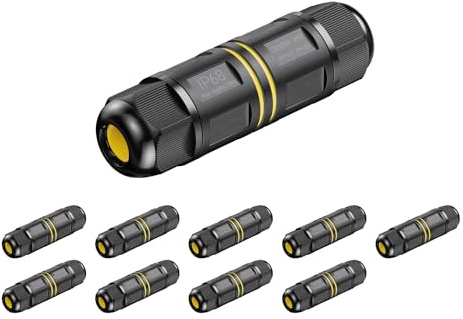 ledscom.de 10x Kabelverbinder für außen, IP68, Muffe für 5-12mm Kabel-Durchmesser