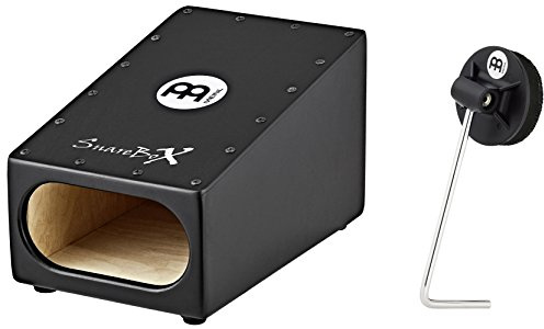 Meinl Percussion Pickup Snarebox, Schwarz (PSNAREBOX) | mit verbautem Snare-Teppich, mit Pickup und Schallöffnung vorne, Inklusive L-Form Beater, Baltische Birke