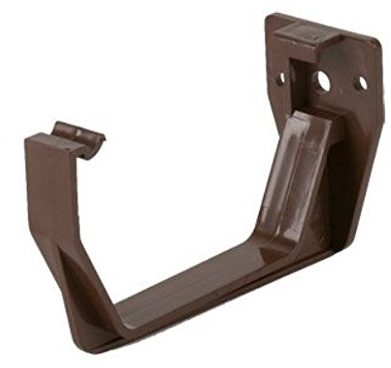 Brown Square Guttering and Downpipe - Gutter and Pipe Fittings - Fascia Bracket x 5