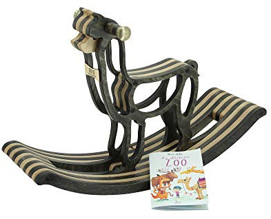 Sweety Toys 11186 gunghäst trä alpacka Alpi mörkbrun – högkvalitativ designer gunghäst