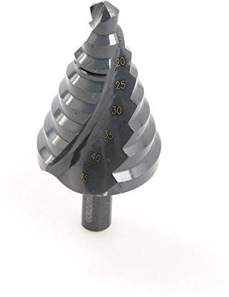 Chiloskit Stufenbohrer, mit Titanbeschichtung, Spiralrille, HHS Leiter, Hochgeschwindigkeitsstahl, 10-45 mm
