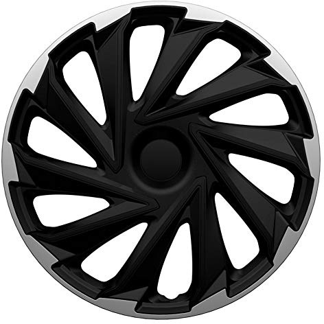 AutoStyle 4er Set Radzierblenden Misano 13-Zoll Silber/Schwarz