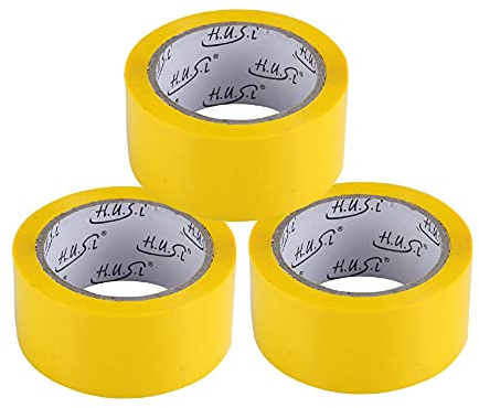 HUSL Cinta Adhesiva Color, Precinto Colores, 80m Colores Conjunto de Cintas para Artes, Manualidades, Pintura, Modelado, Recambio, Etiquetado o Codificación, Cinta de Conducto de colores (Amarillo)