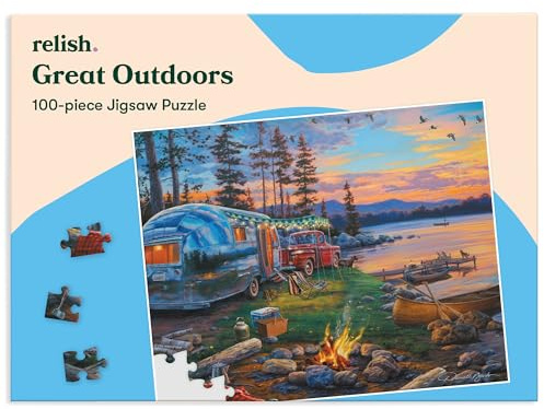Relish 100-teiliges Puzzle „Naturerlebnis“ für Erwachsene mit Demenz | 100-teiliges Großpuzzle für Senioren mit Demenz und Alzheimer. Fördert Gedächtnis, Fokus und kognitive Anregung.