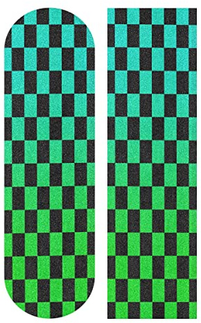 Fantastisk grön och cyan färg abstrakt bakgrund schackbräde abstrakt 84 cm x 23 cm skateboard grepptejp longboards grepptejp sandpapper för rollerboard valet av pro skaters över hela världen