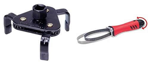 KS TOOLS 150.9313 Clé à filtre à huile 62 à 102 mm & 155.5005 Clé de filtre à huile - Zone de travail 65-105 mm