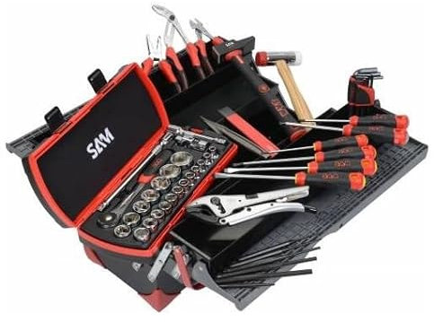 SAM OUTILLAGE - Caisse A Outils Bi-Matiere 5 Cases - Pack 1Er Equipement